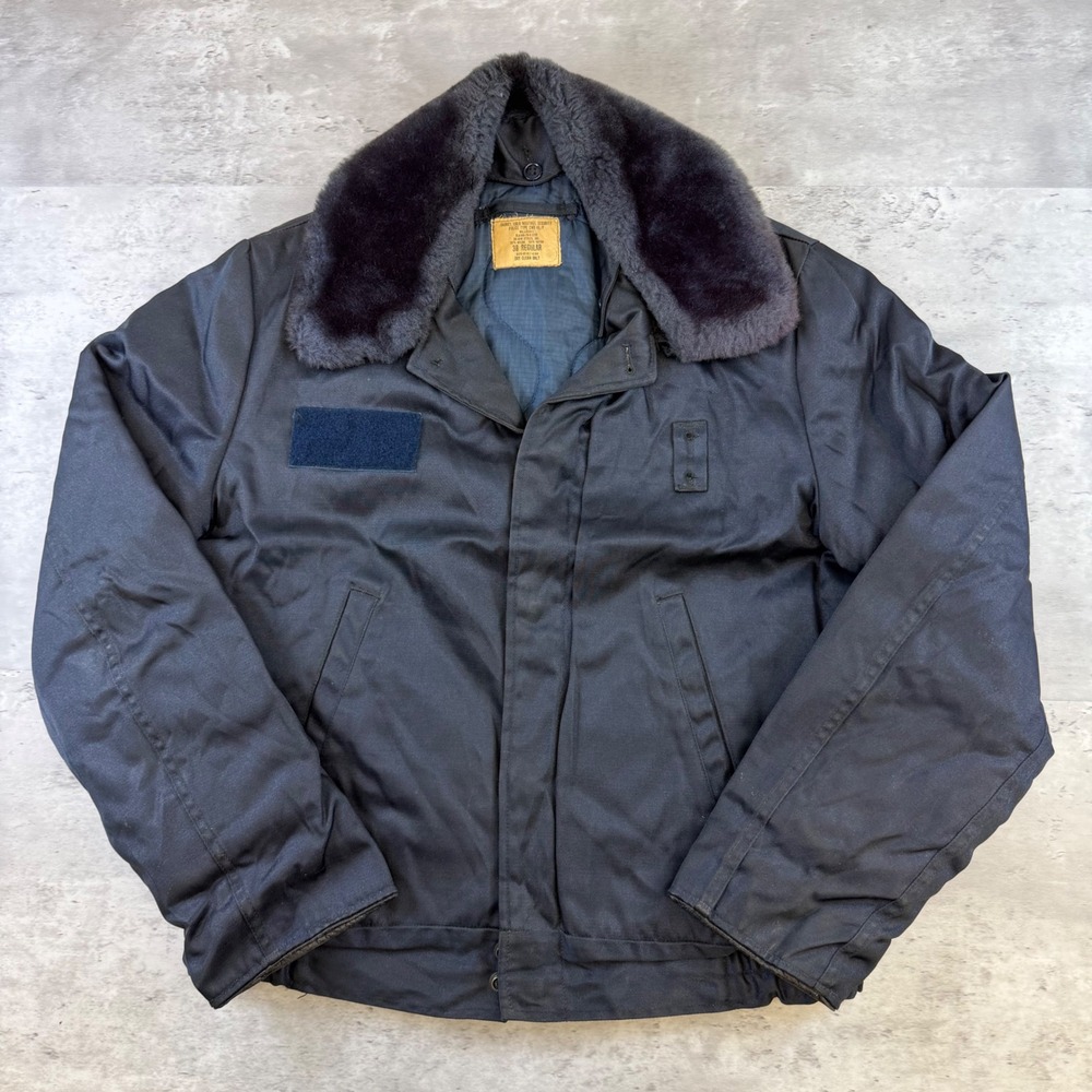 Vintage So-Sew Styles CWU 46/P Flight Jacket Navy Blue 38 Regular 1979 USA Made